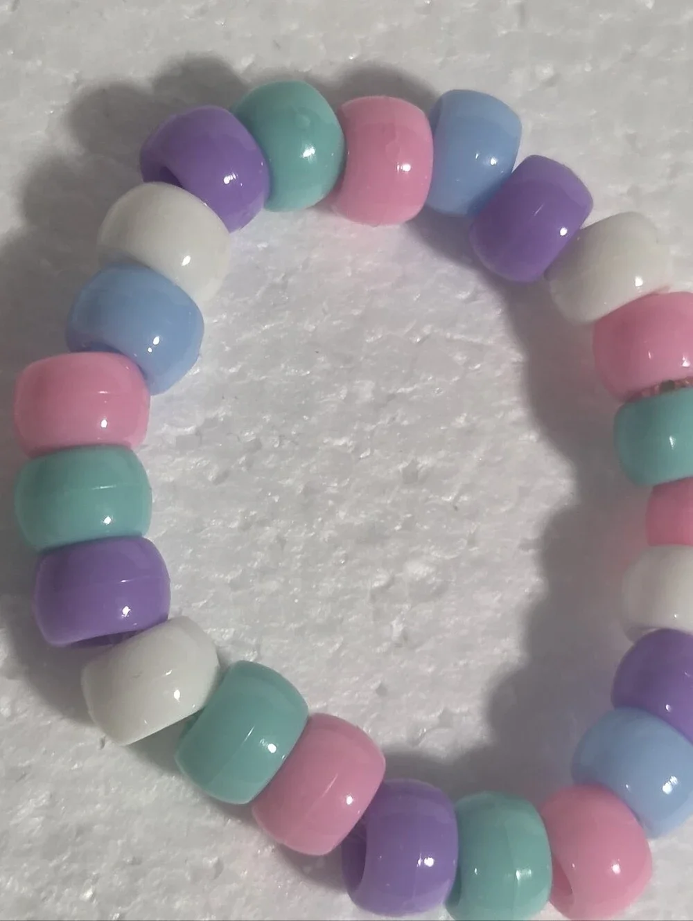 Handcrafted Pastel Beaded Stretch Bracelet for Kids - Multicolor